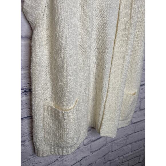 Bonnie Lee Vintage Ivory Knit Sleeveless Cardigan Sweater w/Pockets SZ SM-MED - Picture 2 of 5